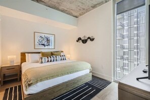 2 bedrooms, desk, iron/ironing board, travel cot