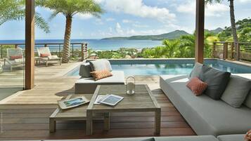 Een verwarmd zwembad