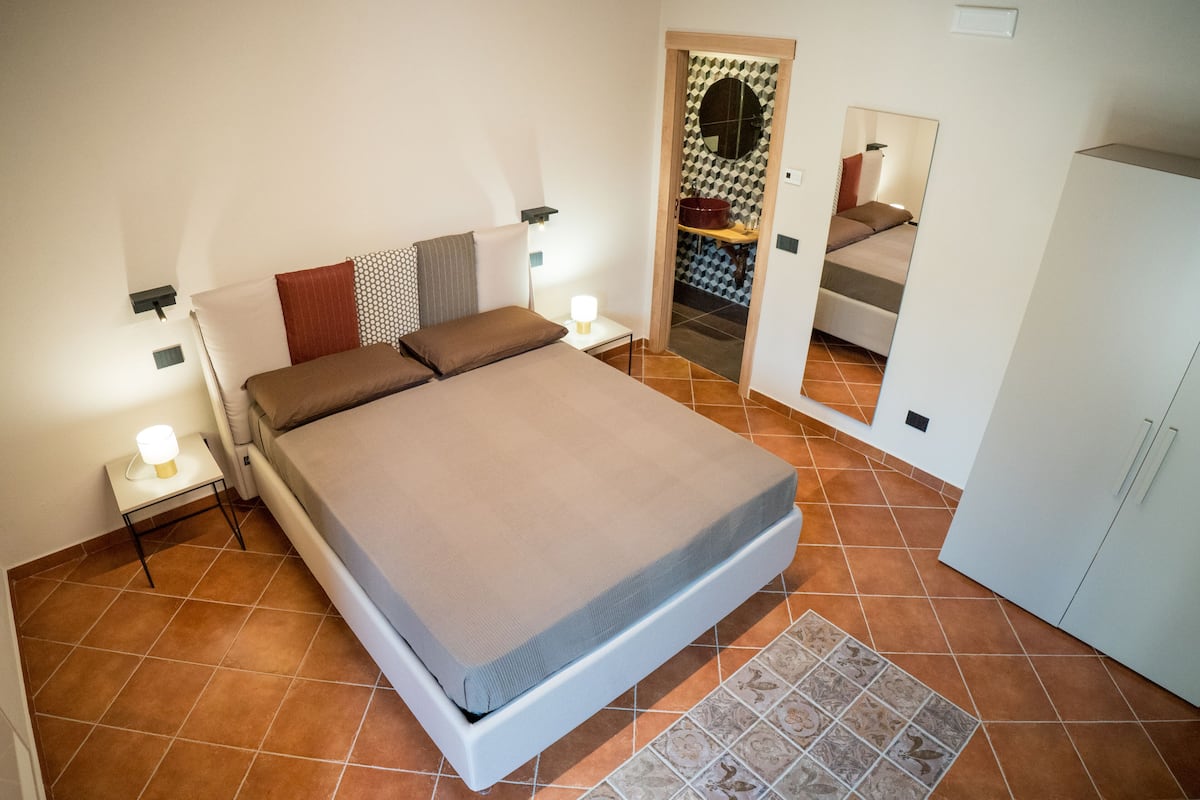 Design-Doppelzimmer | Italienische Bettbezüge von Frette, hochwertige Bettwaren