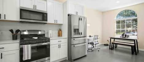Microwave, oven, stovetop, dishwasher