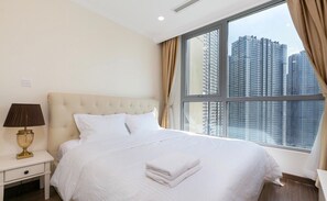 Luxury-Apartment | Betten mit Memory-Foam-Matratzen, Bügeleisen/Bügelbrett
