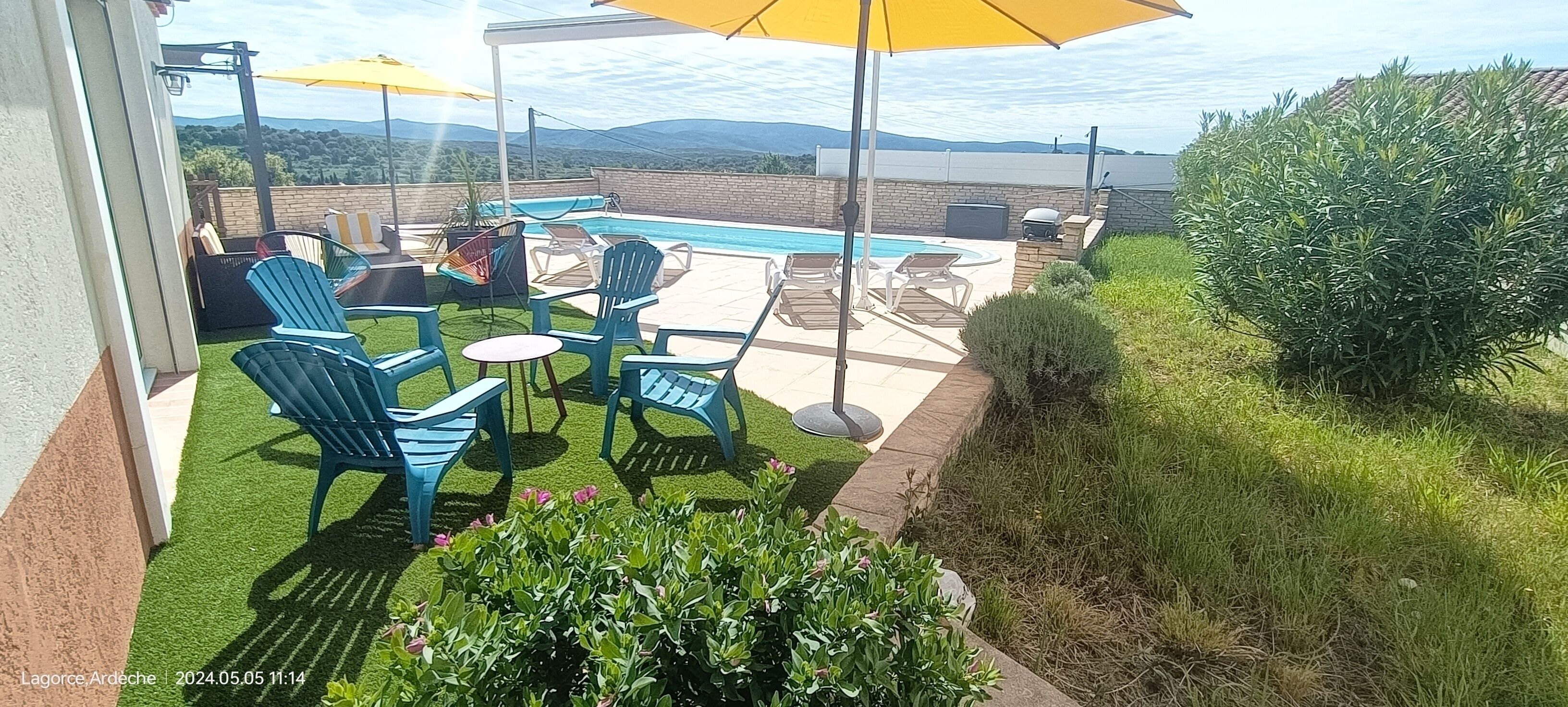 Piscine extérieure, piscine chauffée