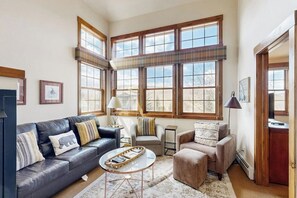 TV, fireplace, DVD player, books - Ski-in/out condo with amazing views, washer/dryer, fireplace, & hot tub (Granby)