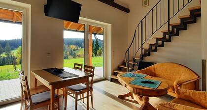 GenieĂe den ThĂŒringer Wald im barrierefreien Ferienhaus "Bergwiese"!