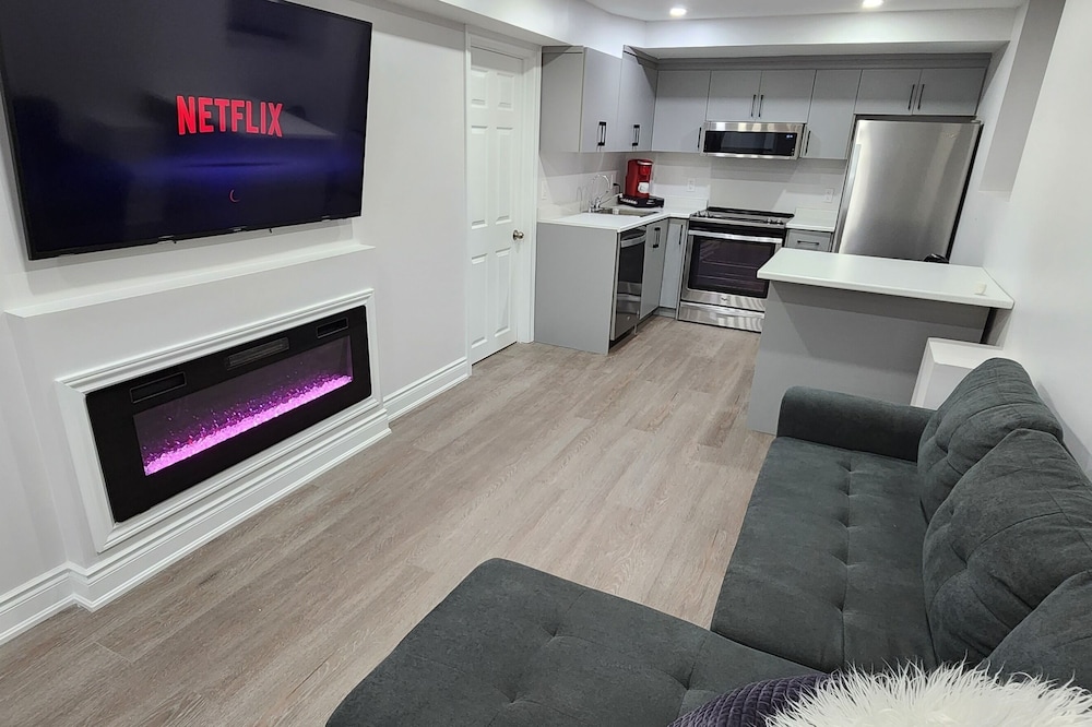 Cozy 2 Bedroom Guest Suite with Electric Fireplace