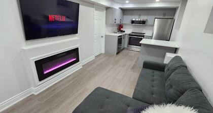 Cozy 2 Bedroom Guest Suite with Electric Fireplace