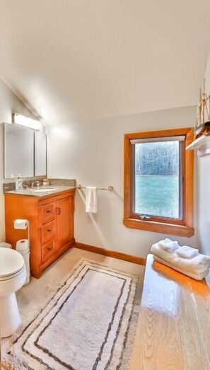 Shower, hair dryer, towels, soap - Pet friendly mountain house, stunning views, chefs kitchen, mins to Hunter/Windm (Maplecrest)