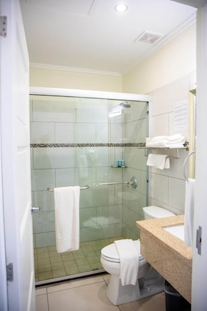 Hair dryer, towels