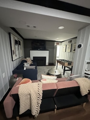 Smart TV, video games, table football, ping pong