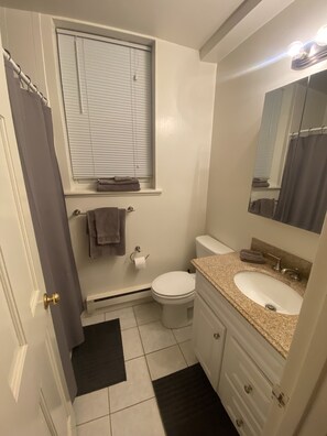 Hair dryer, towels, soap, shampoo - Beautifully Renovated DuPont Circle Studio (Washington)