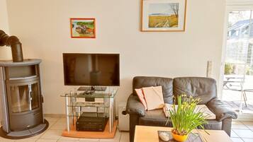 TV, fireplace, table tennis