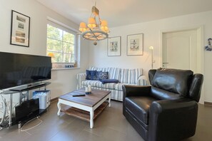 TV, caminetto, lettore DVD, tavolo da ping pong