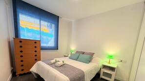 1 bedroom, iron/ironing board, bed sheets