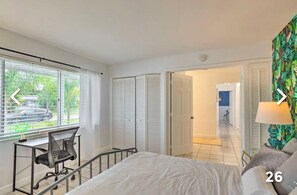 4 chambres, bureau, Wi-Fi, literie fournie