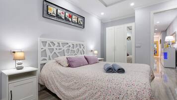 2 sovrum, strykjärn/strykbräda och sängkläder