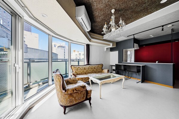 Luxury-Apartment | 2 Schlafzimmer, Verdunkelungsvorhänge, Bügeleisen/Bügelbrett