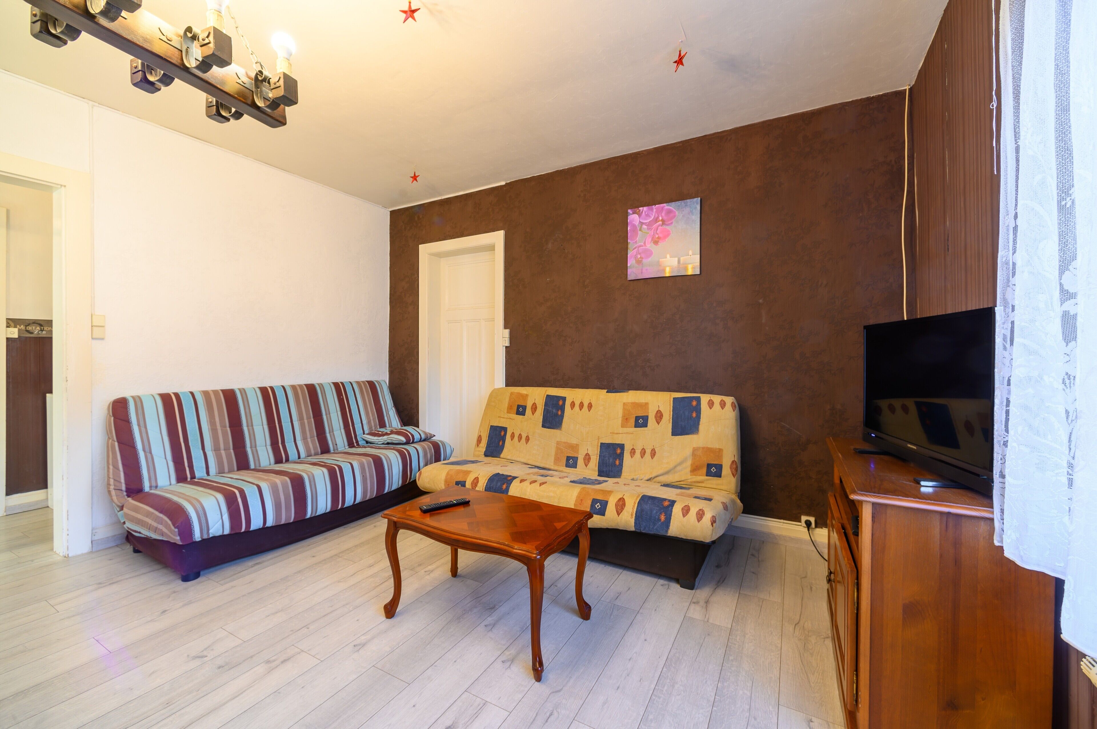 TV, DVD player, stereo