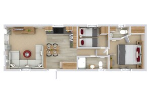 Floor plan - This stunning holiday home with a double bedroom and en suite W. (Guisborough, Saltburn-by-the Sea)