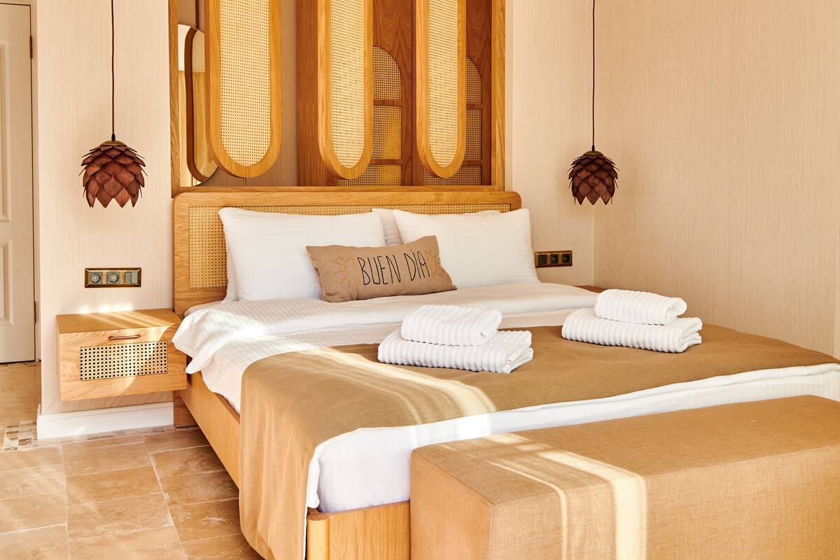 Luxury-Doppelzimmer zur Einzelnutzung, 1 Schlafzimmer | Bettwäsche aus ägyptischer Baumwolle, hochwertige Bettwaren