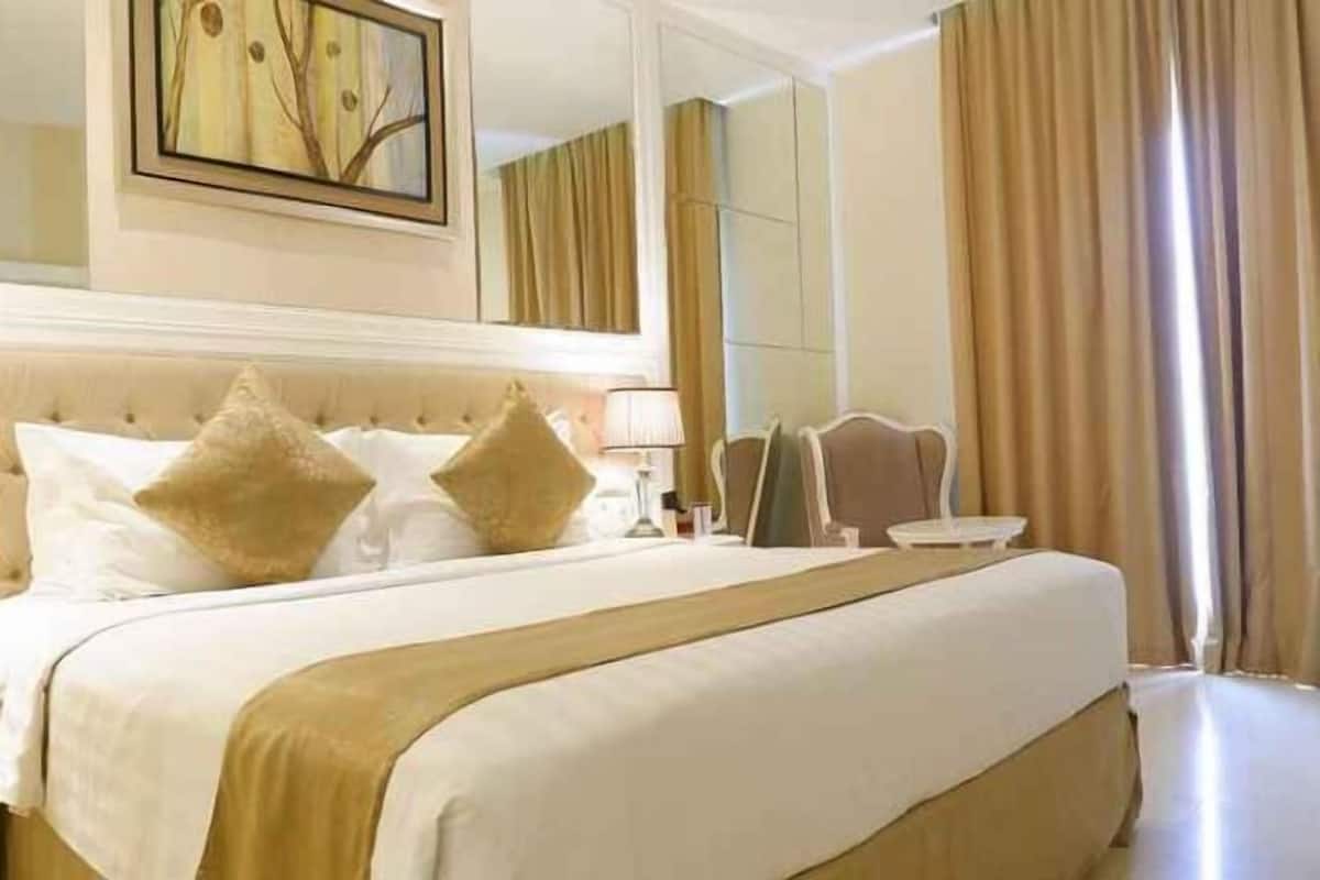 Luxe beddengoed, een bureau, een strijkplank/strijkijzer, gratis wifi