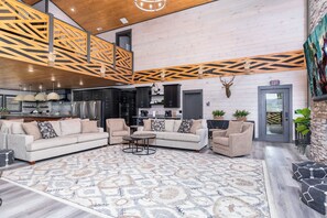 TV, fireplace, video games