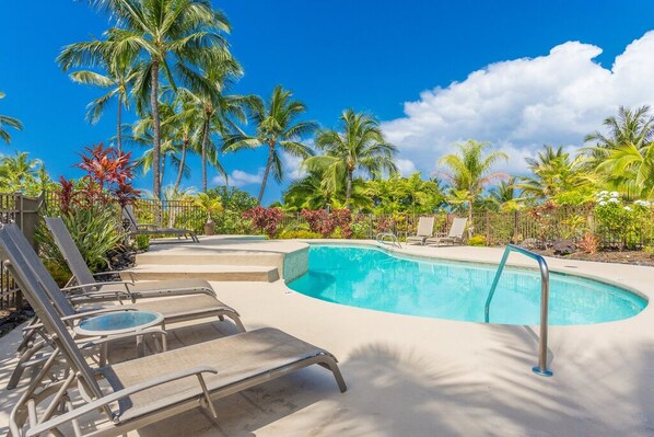 Pool - Aloha Condos, Keauhou Resort, Condo 108, Ocean View, AC (Kailua Kona)
