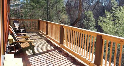 New! CABIN IN THE TREETOPS 2 br/sleeps 6, Private Hot Tub, Gas Grill, 2 Decks