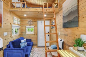 Televisión y chimenea 