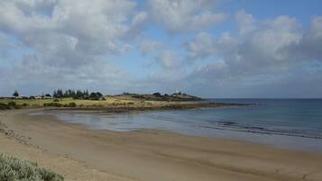 Guests can enjoy access to a wide sandy beach.