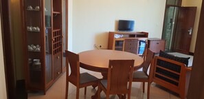 Family Apartment, 2 Bedrooms | Living area | 32-inch LED TV with satellite channels, TV