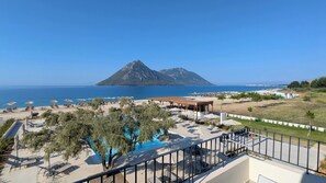 Triple Room | Superior Pool & Sea Front View | Balcony view - Costa Ionica Mytikas Seaside Hotel (Xiromero)