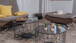 Panoramic Vacation House | Living room | 43-inch Smart TV with cable channels, TV - Galani Vacation House (Apokoronas)