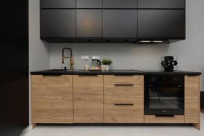 Apartment, 1 Bedroom, Balcony | Private kitchen | Dishwasher, cookware/dishes/utensils - Borsucza Modern Apartment by Renters (Warsaw)