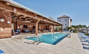 Outdoor pool, a heated pool