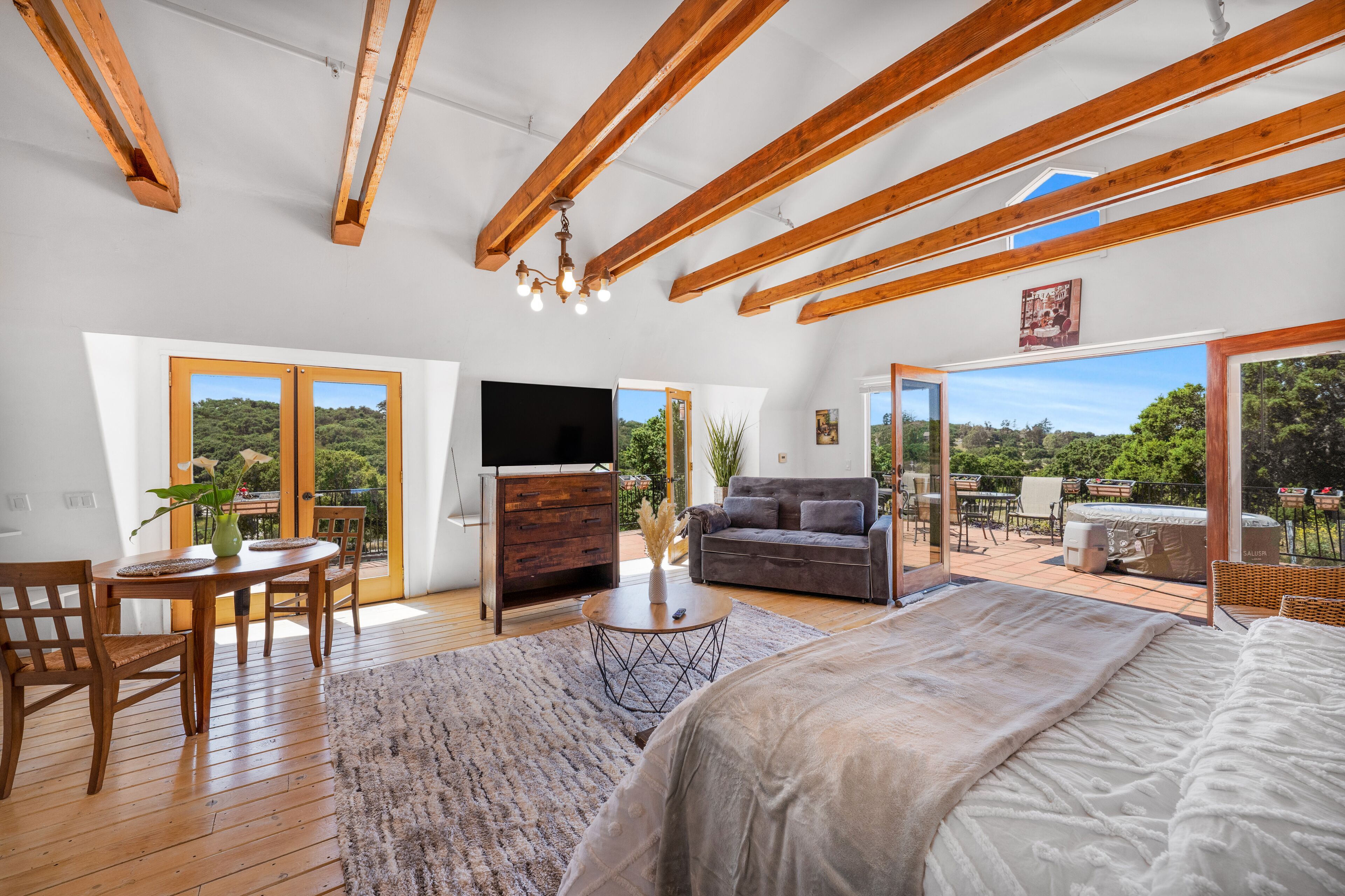 Farm stay with hot tub