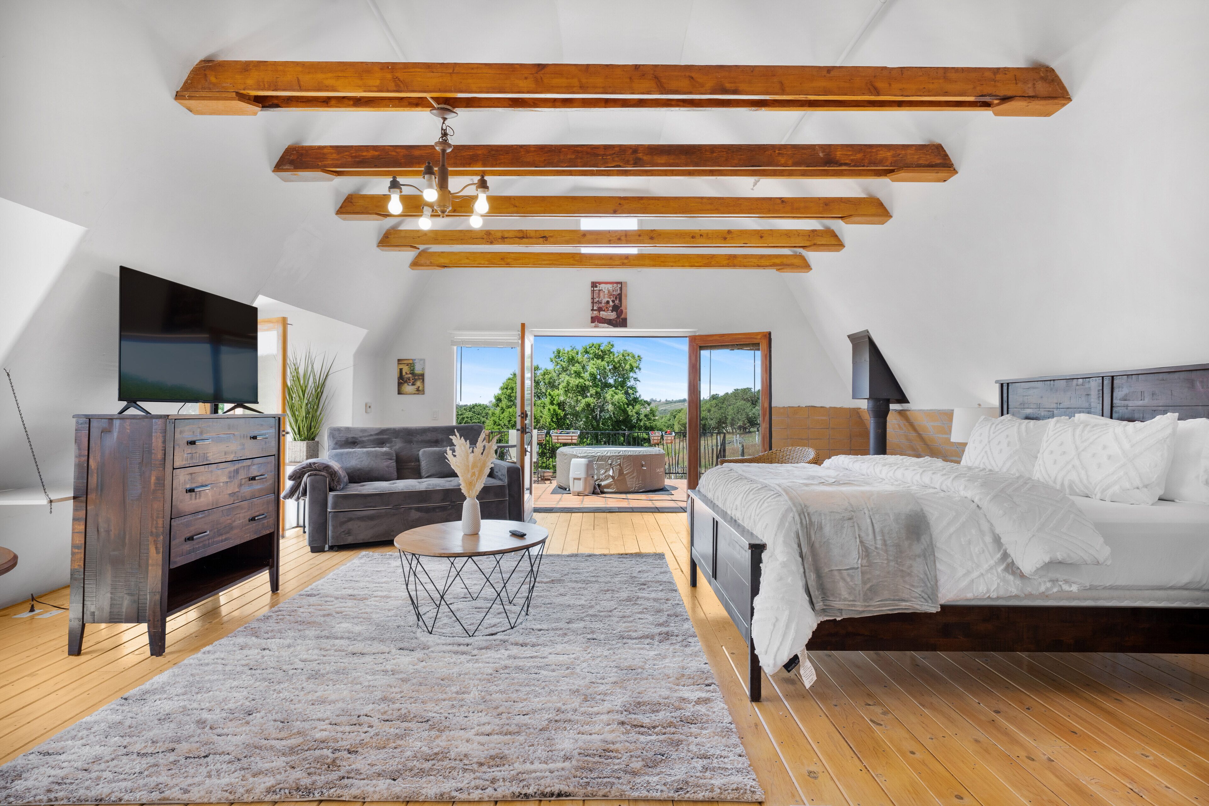 Farm stay with hot tub