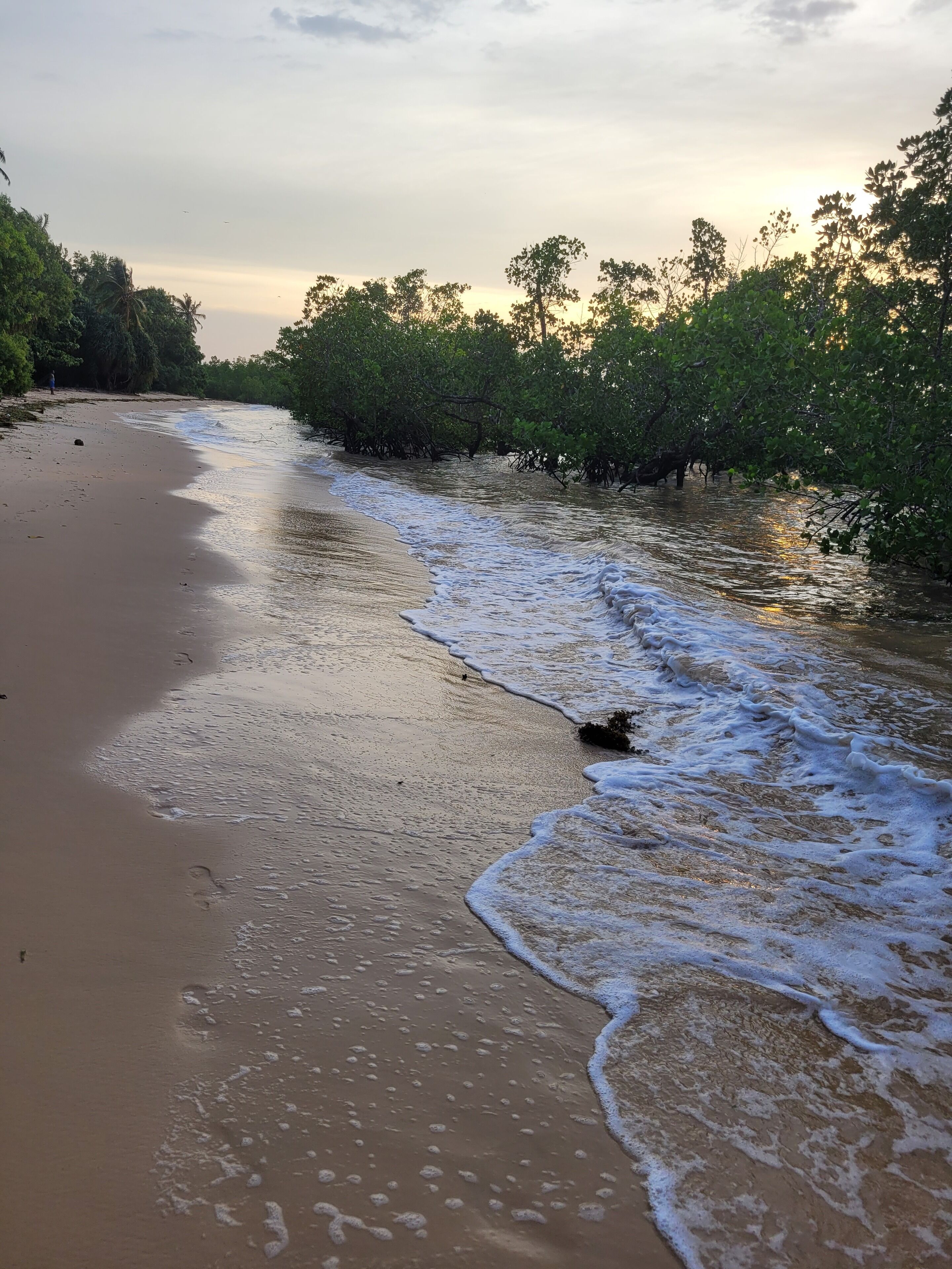 In Strandnähe, weißer Sandstrand, Kajakfahren