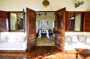 Mbili - Deluxe Double or Twin Room, Terrace, Ocean and Garden Views | Premium bedding, down comforters, in-room safe, desk