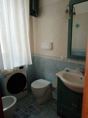 Shower, hair dryer, bidet, towels - 1 Bedroom Apartment in San Martino (San Martino)
