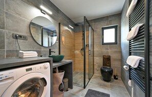 Shower, hair dryer