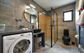 Shower, hair dryer