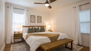 2 bedrooms, iron/ironing board, travel crib, free WiFi