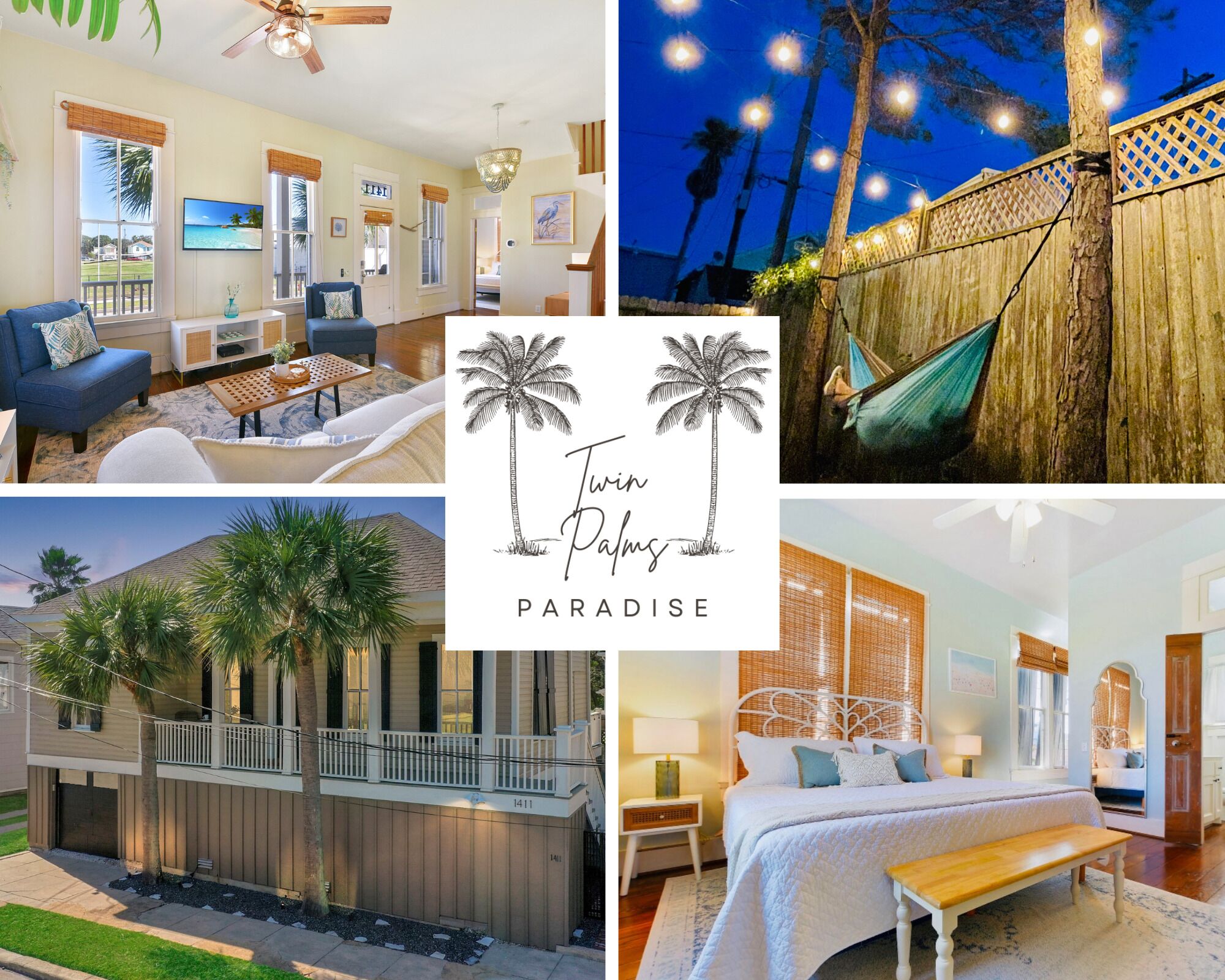 Walk to Beach- Luxury Bungalow, King & Queen Beds, Sleeps 6