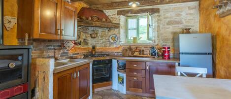 Fridge, oven, stovetop, dishwasher