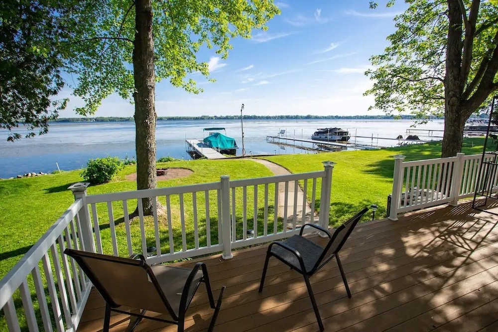 Plenty of room for family and friends at our home on full rec Shawano Lake!