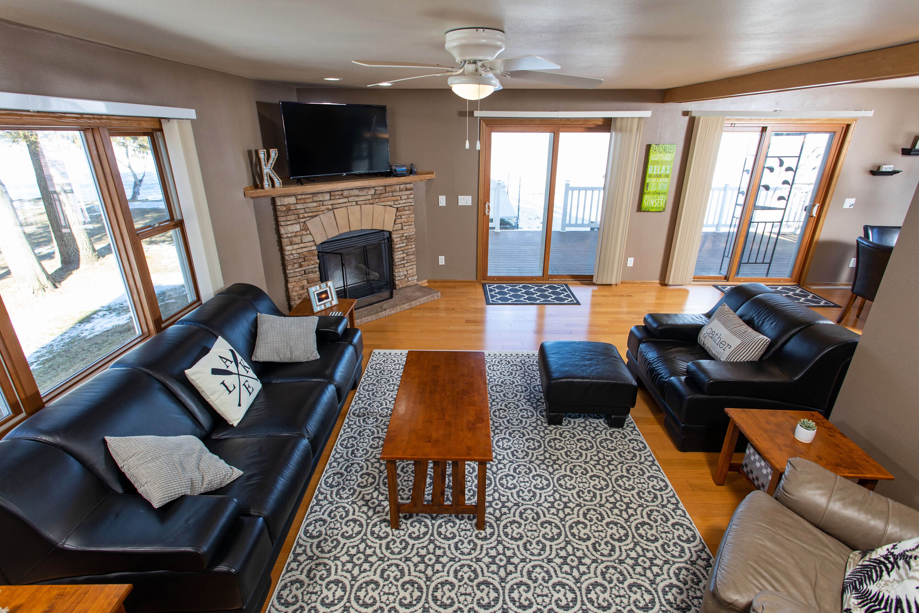 Plenty of room for family and friends at our home on full rec Shawano Lake! 