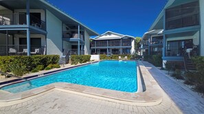 Outdoor pool, a heated pool