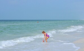 On the beach, beach towels