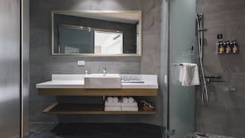 Comfort Quadruple Room | Bathroom | Designer toiletries, hair dryer, slippers, electronic bidet