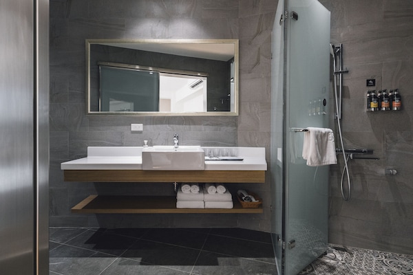 Comfort Quadruple Room | Bathroom | Designer toiletries, hair dryer, slippers, electronic bidet